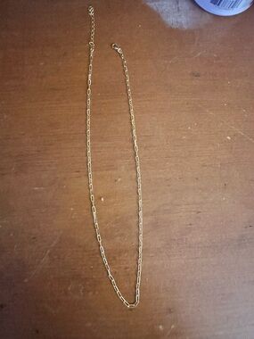 14k Gold Filled Paperclip Chain Necklace - Women Jewelry 16inch